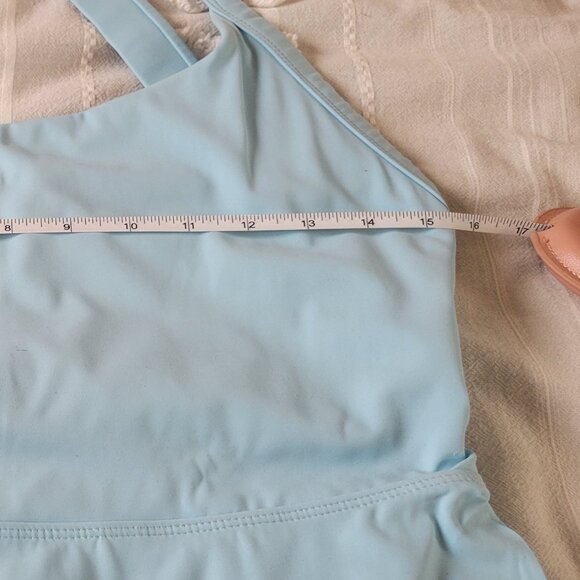 Halara Cloudful Air Twist Knot Athletic Dress | Light Blue | Built-In Shorts | T - Picture 5 of 6